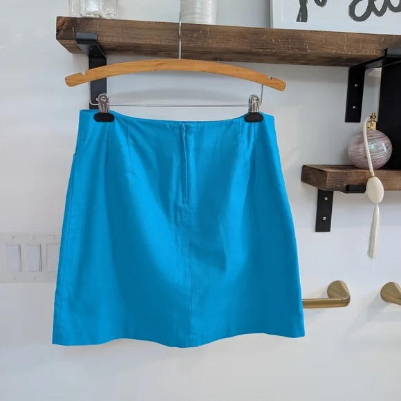 Lilly Pulitzer Blue Pencil Mini Skirt Sz 10. - Picture 5 of 8